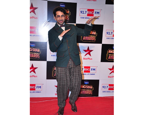 Ayushman Khurana at the BIG Star Entertainment Awards